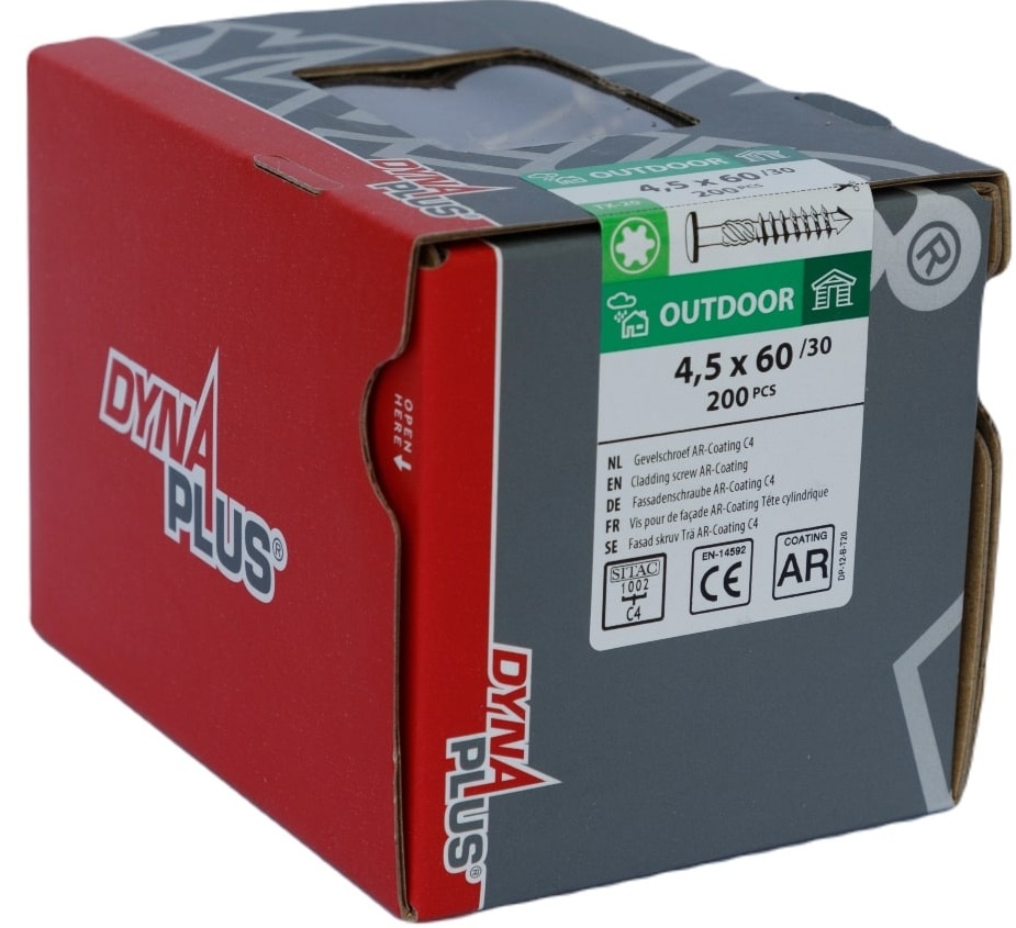 DYNAPLUS GEVELSCHROEF AR-BRONZE CK TX-20 4.5X60/30 (200)