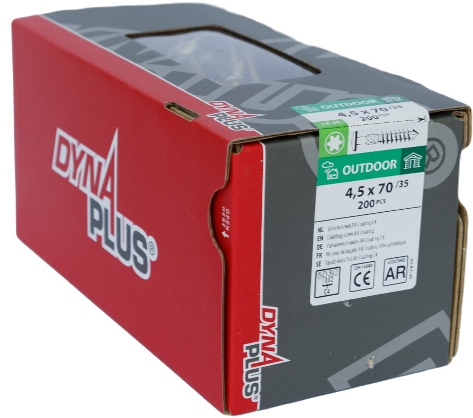 DYNAPLUS GEVELSCHROEF AR-BRONZE CK TX-20 4.5X70/35  (200)