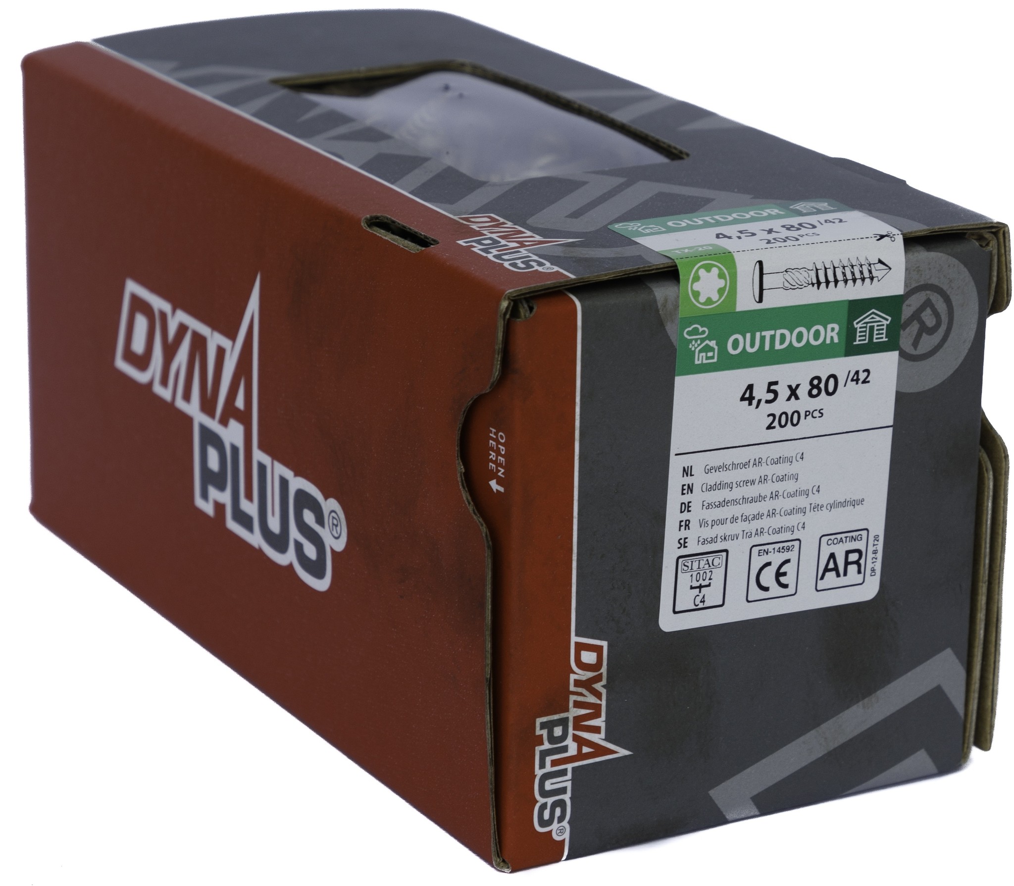 DYNAPLUS GEVELSCHROEF AR-BRONZE CK TX-20 4.5X80/42  (200)