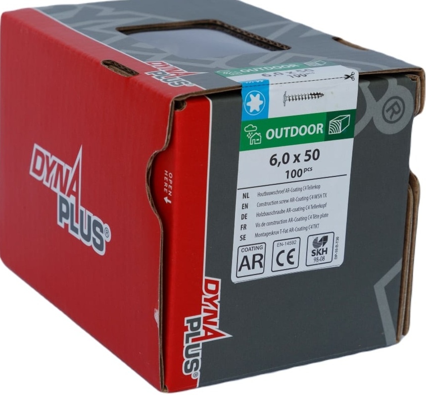 DYNAPLUS TELLERKOPSCHROEF AR-BRONZE TK TX-30 6.0X50   (100)