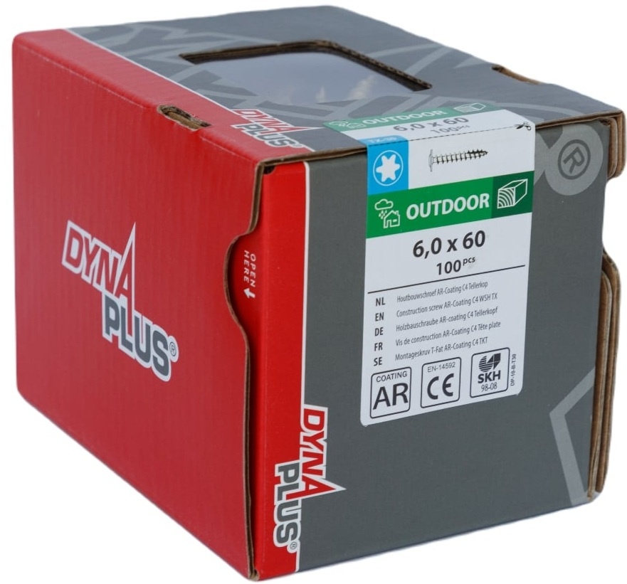 DYNAPLUS TELLERKOPSCHROEF AR-BRONZE TK TX-30 6.0X60   (100)