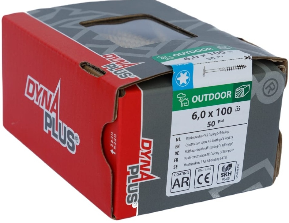 DYNAPLUS TELLERKOPSCHROEF AR-BRONZE TK TX-30 6.0X100/55   (50)