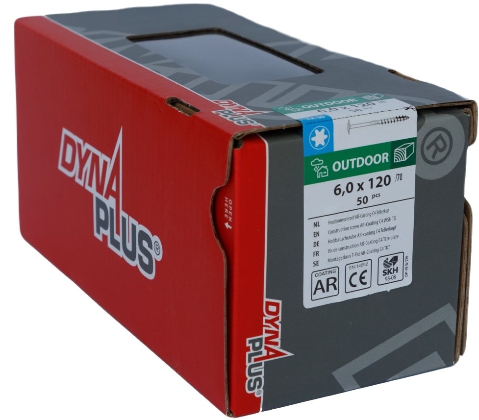 DYNAPLUS TELLERKOPSCHROEF AR-BRONZE TK TX-30 6.0X120/70   (50)