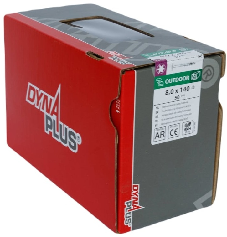 DYNAPLUS TELLERKOPSCHROEF AR-BRONZE TK TX-40 8.0X140/70   (50)