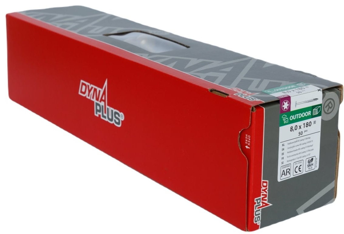 DYNAPLUS TELLERKOPSCHROEF AR-BRONZE TK TX-40 8.0X180/80 (50)