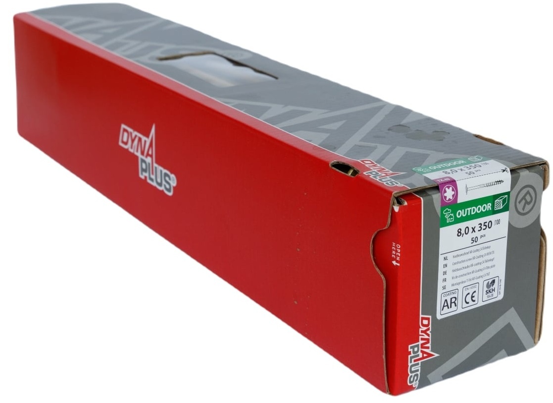 DYNAPLUS TELLERKOPSCHROEF AR-BRONZE TK TX-40 8.0X350/100   (50)