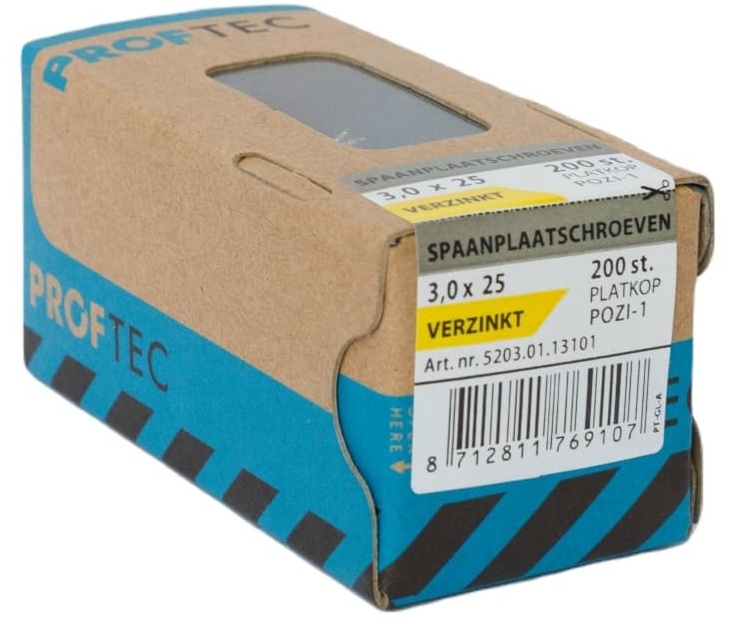 PROFTEC SPAANPLAATSCHR. VZ PK PZ-1 3.0X25   (200)