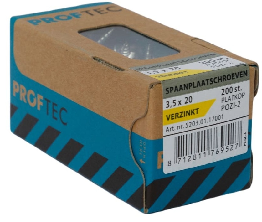 PROFTEC SPAANPLAATSCHR. VZ PK PZ-2 3.5X20   (200)
