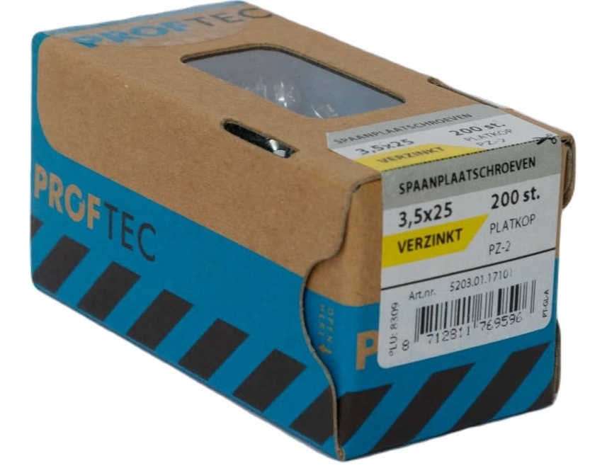 PROFTEC SPAANPLAATSCHR. VZ PK PZ-2 3.5X25   (200)