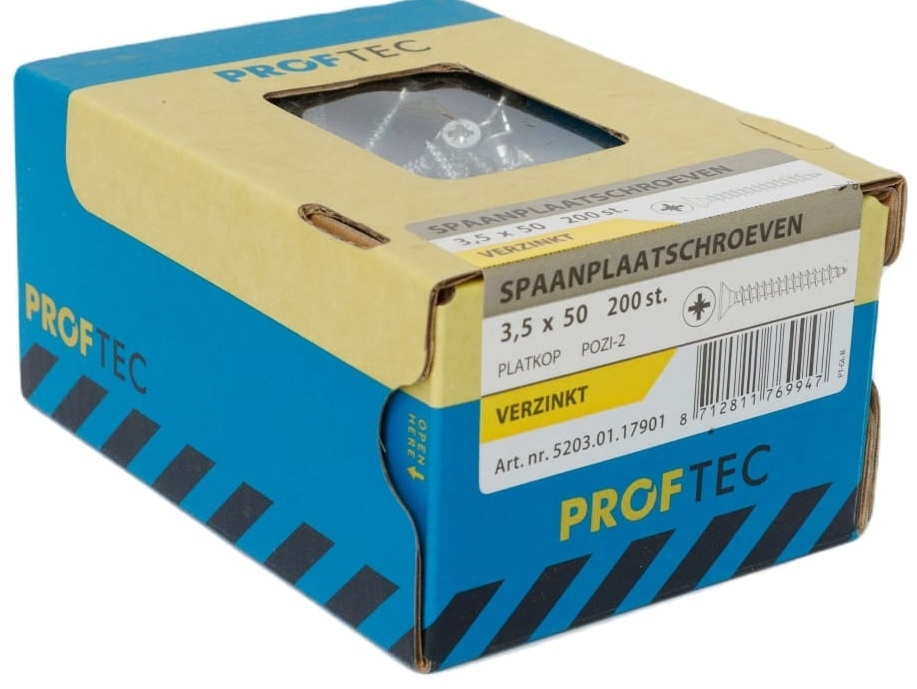 PROFTEC SPAANPLAATSCHR. VZ PK PZ-2 3.5X50   (200)
