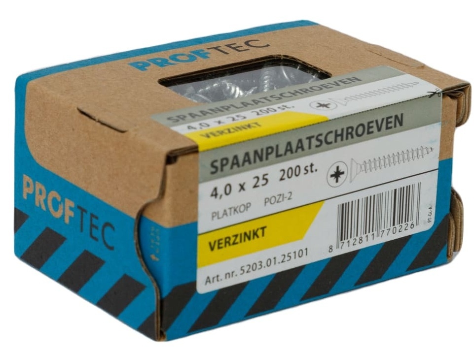 PROFTEC SPAANPLAATSCHR. VZ PK PZ-2 4.0X25   (200)