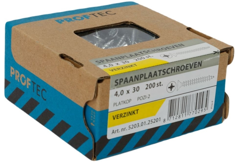 PROFTEC SPAANPLAATSCHR. VZ PK PZ-2 4.0X30   (200)