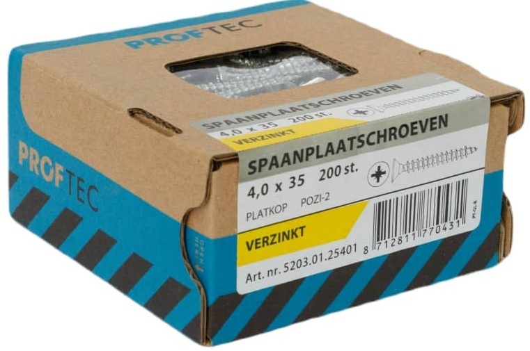 PROFTEC SPAANPLAATSCHR. VZ PK PZ-2 4.0X35   (200)