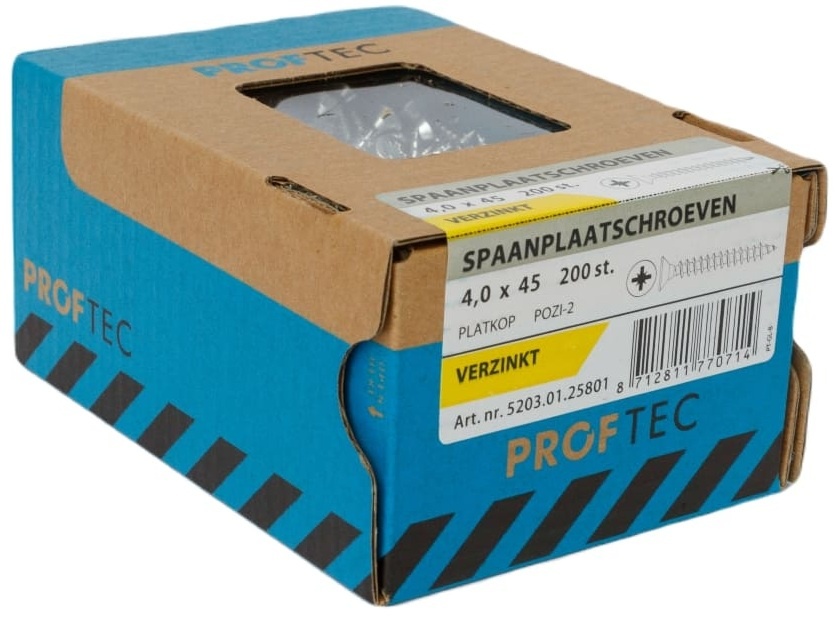 PROFTEC SPAANPLAATSCHR. VZ PK PZ-2 4.0X45   (200)