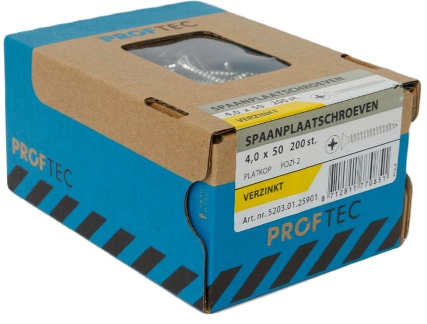 PROFTEC SPAANPLAATSCHR. VZ PK PZ-2 4.0X50   (200)
