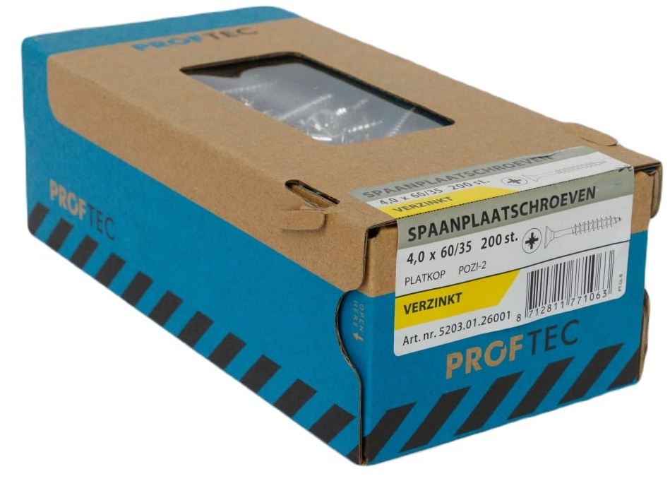 PROFTEC SPAANPLAATSCHR. VZ PK PZ-2 4.0X60/35 (200)
