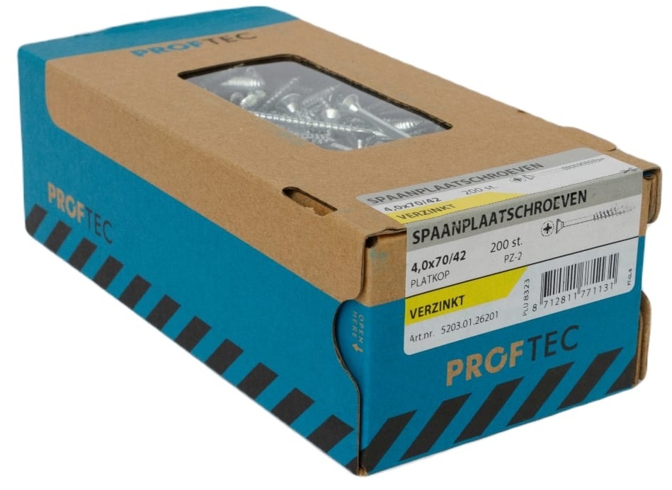 PROFTEC SPAANPLAATSCHR. VZ PK PZ-2 4.0X70/42   (200)