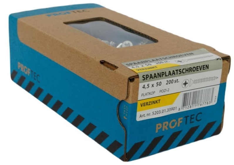 PROFTEC SPAANPLAATSCHR. VZ PK PZ-2 4.5X50   (200)