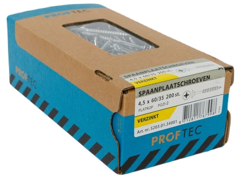 PROFTEC SPAANPLAATSCHR. VZ PK PZ-2 4.5X60/35   (200)