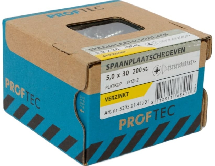 PROFTEC SPAANPLAATSCHR. VZ PK PZ-2 5.0X30 (200)