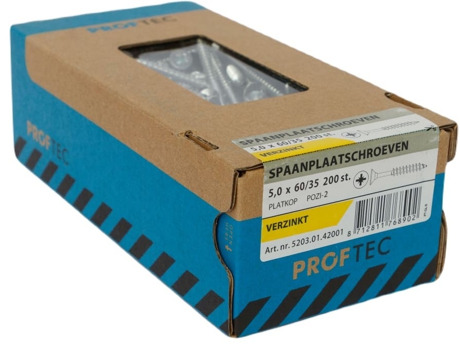 PROFTEC SPAANPLAATSCHR. VZ PK PZ-2 5.0X60/35   (200)
