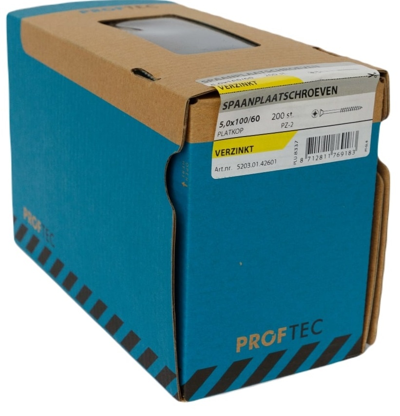 PROFTEC SPAANPLAATSCHR. VZ PK PZ-2 5.0X100/60   (200)