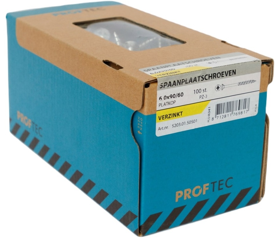 PROFTEC SPAANPLAATSCHR. VZ PK PZ-3 6.0X90/60   (100)