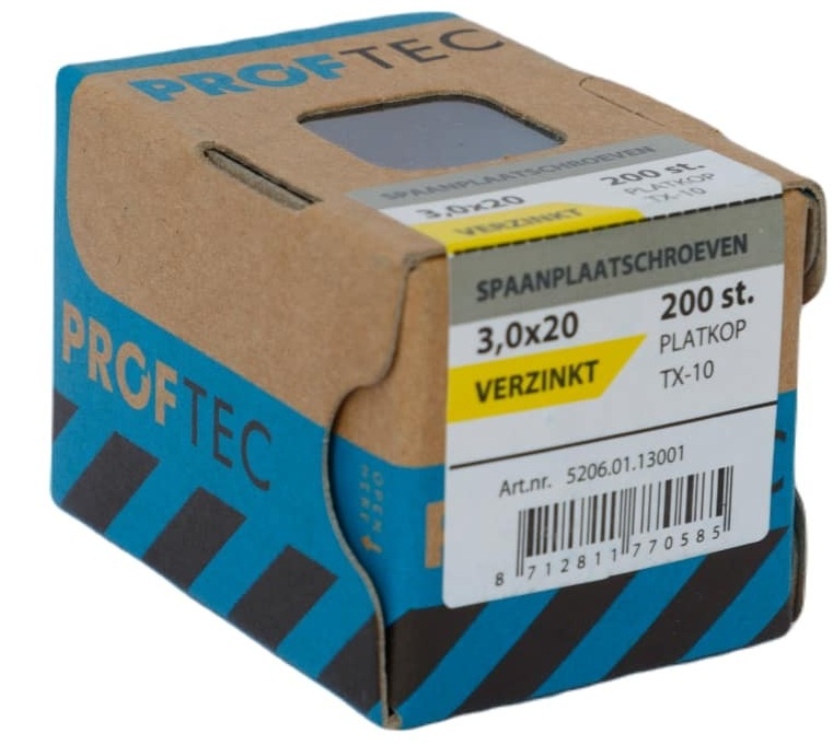 PROFTEC SPAANPLAATSCHR. VZ PK TX-10 3.0X20   (200)