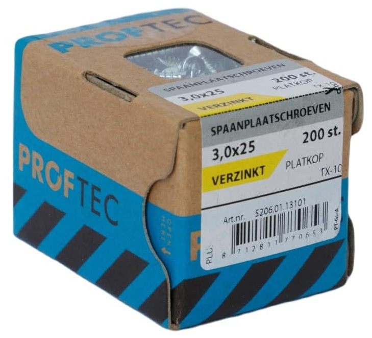 PROFTEC SPAANPLAATSCHR. VZ PK TX-10 3.0X25   (200)