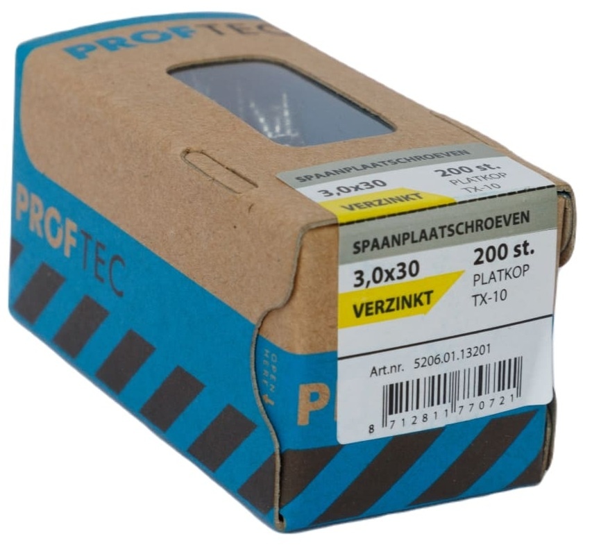 PROFTEC SPAANPLAATSCHR. VZ PK TX-10 3.0X30   (200)