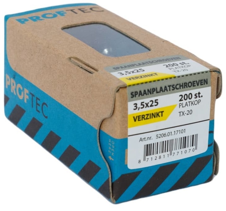 PROFTEC SPAANPLAATSCHR. VZ PK +SNIJPUNT TX-20 3.5X25 (200)