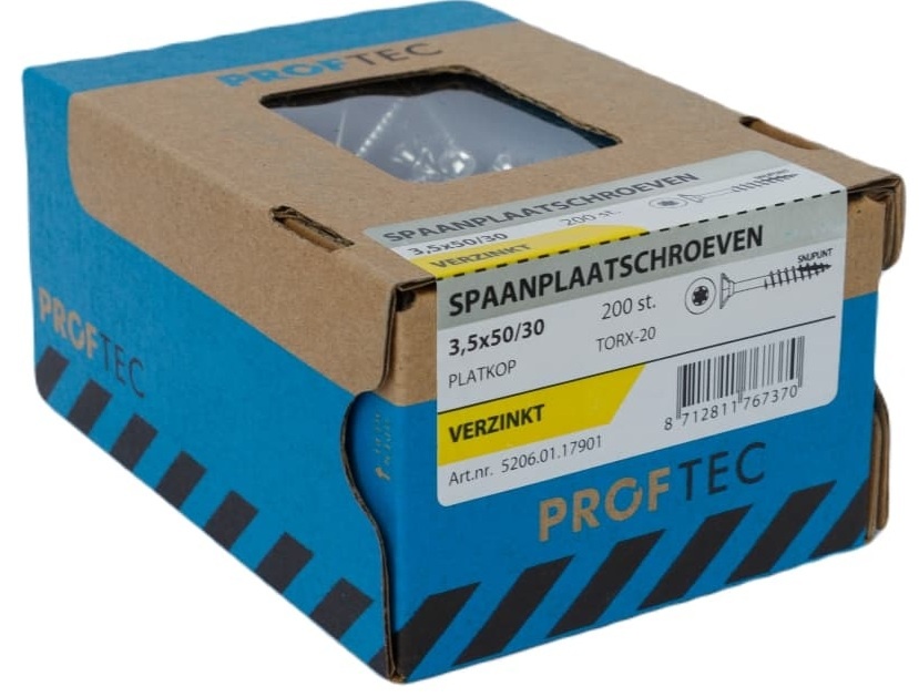 PROFTEC SPAANPLAATSCHR. VZ PK +SNIJPUNT TX-20 3.5X50/30   (200)