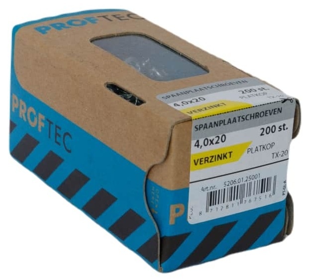 PROFTEC SPAANPLAATSCHR. VZ PK +SNIJPUNT TX-20 4.0X20   (200)
