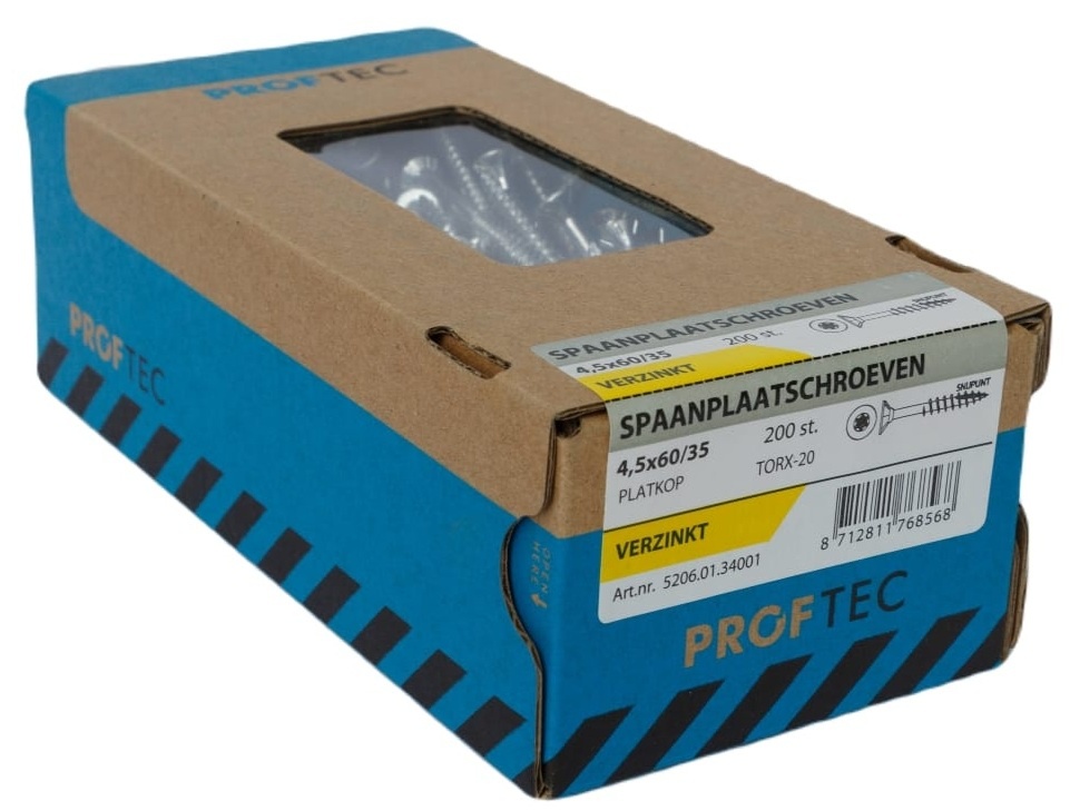 PROFTEC SPAANPLAATSCHR. VZ PK +SNIJPUNT TX-20 4.5X60/35   (200)