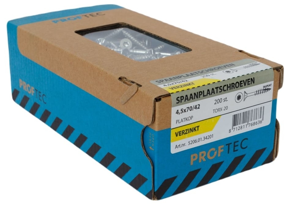 PROFTEC SPAANPLAATSCHR. VZ PK +SNIJPUNT TX-20 4.5X70/42   (200)