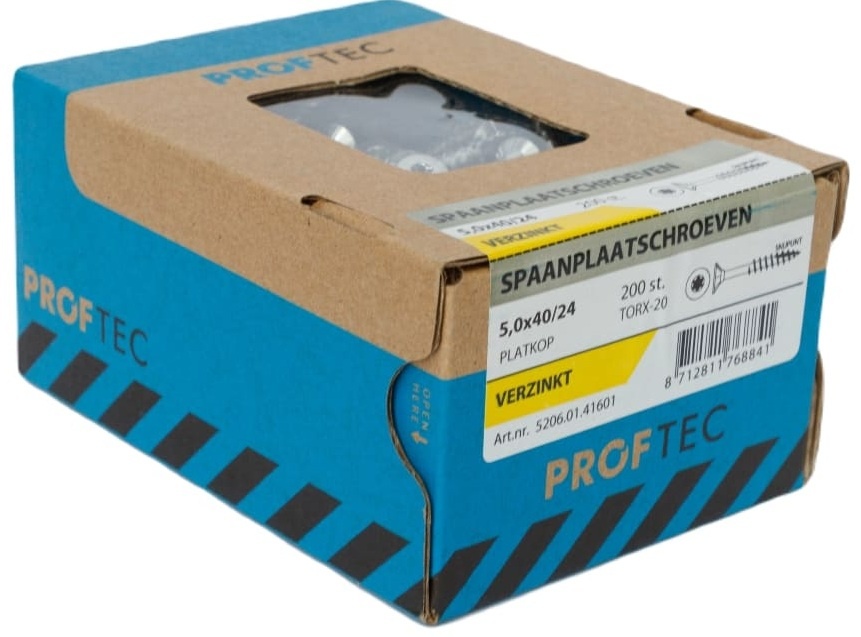 PROFTEC SPAANPLAATSCHR. VZ PK +SNIJPUNT TX-20 5.0X40/24 (200)