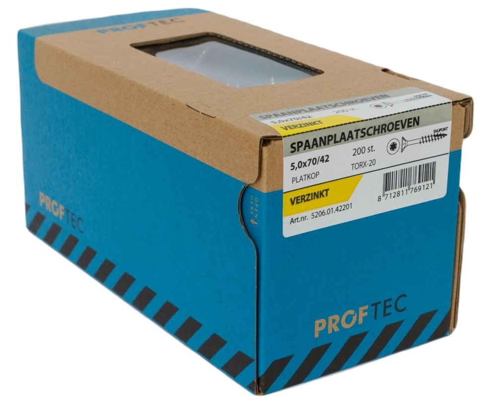 PROFTEC SPAANPLAATSCHR. VZ PK +SNIJPUNT TX-20 5.0X70/42 (200)