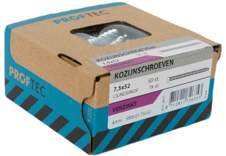 PROFTEC KOZIJNSCHROEF VZ CK TX-30 7.5X52 (50)