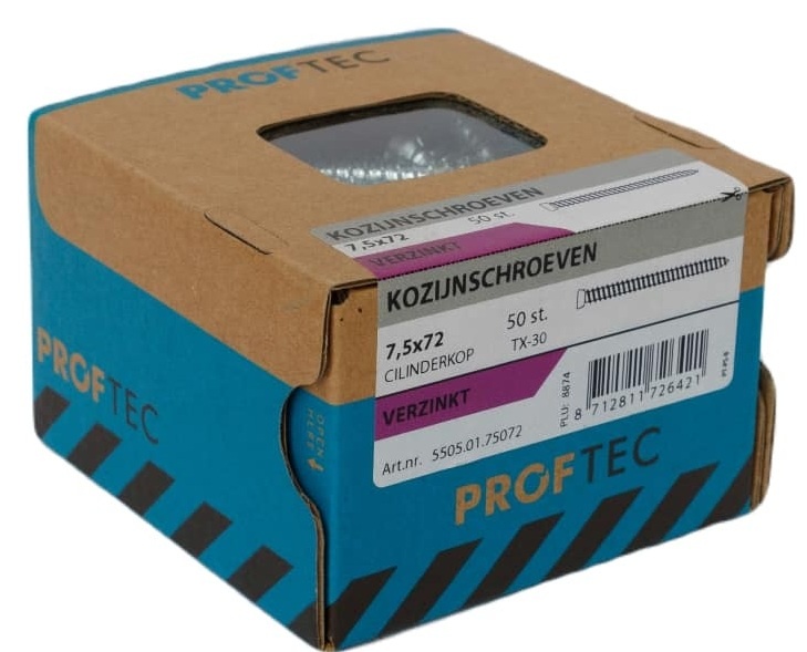 PROFTEC KOZIJNSCHROEF VZ CK TX-30 7.5X72   (50)