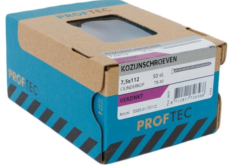 PROFTEC KOZIJNSCHROEF VZ CK TX-30 7.5X112   (50)