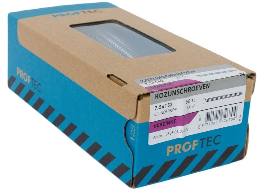 PROFTEC KOZIJNSCHROEF VZ CK TX-30 7.5X152 (50)