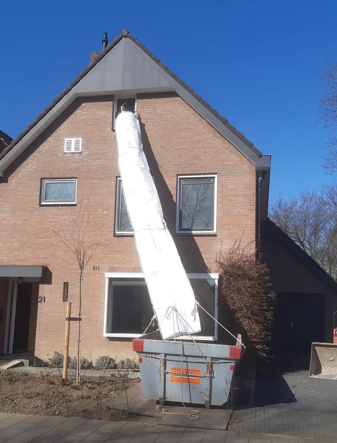 Stortslurf complete set 9 meter incl. vultrechter