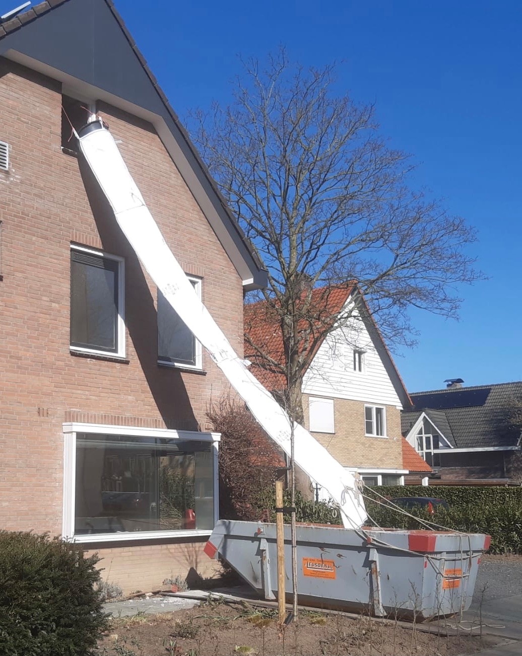 Stortslurf complete set 9 meter incl. vultrechter