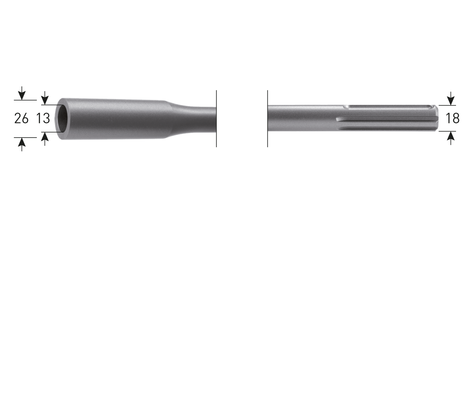 Rotec SDS-MAX Aardpen inslaghulpstuk 13,3 x 260 mm mm