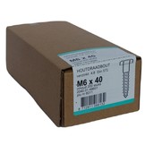 Houtdraadbout Verzinkt 4.6 DIN571 6x40 - 200 stuks