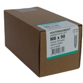 Houtdraadbout Verzinkt 4.6 DIN571 8x90 - 100 stuks