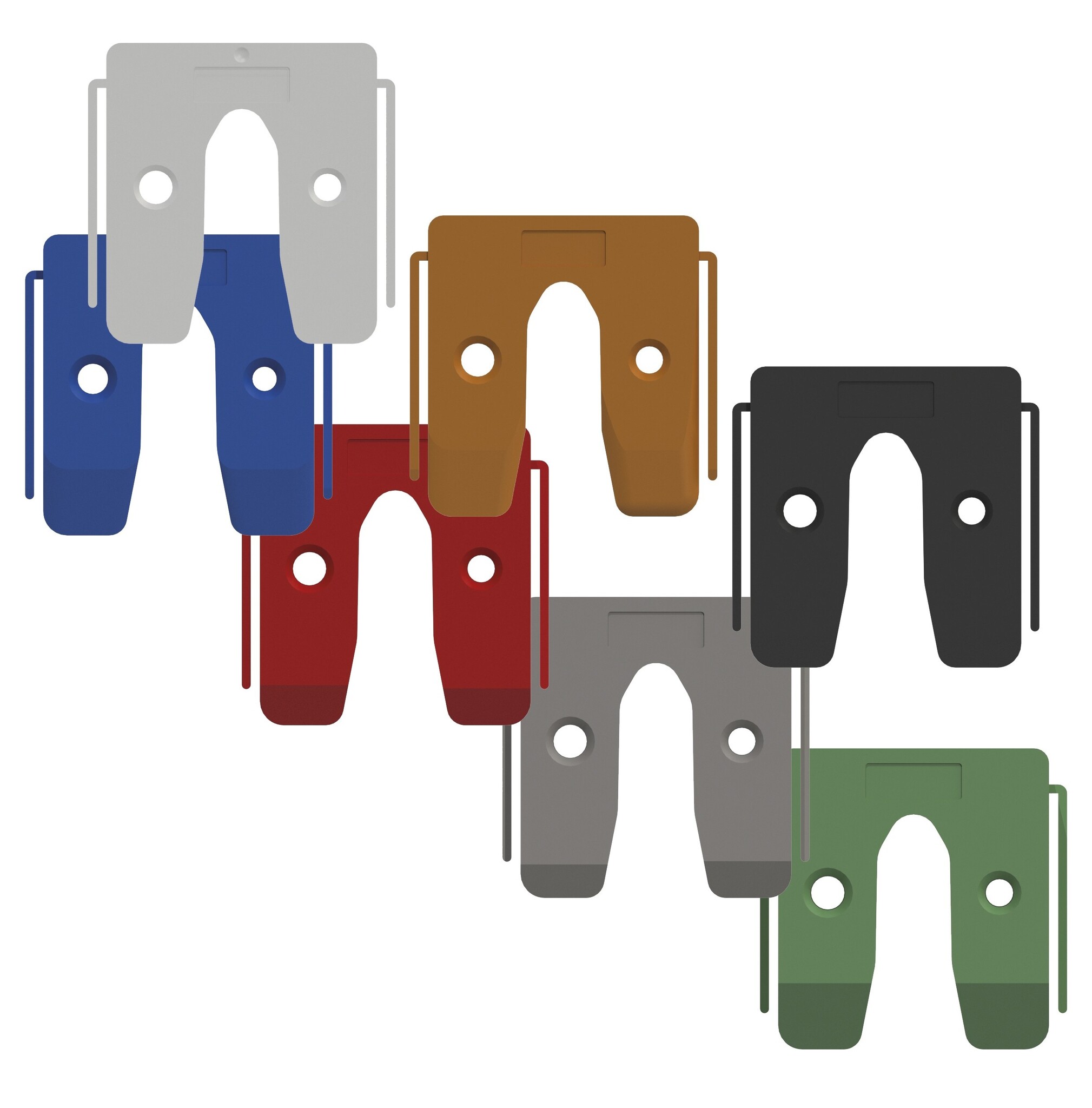 GB Assortiment uitvulplaatjes met stelpootjes 50x50 kunststof