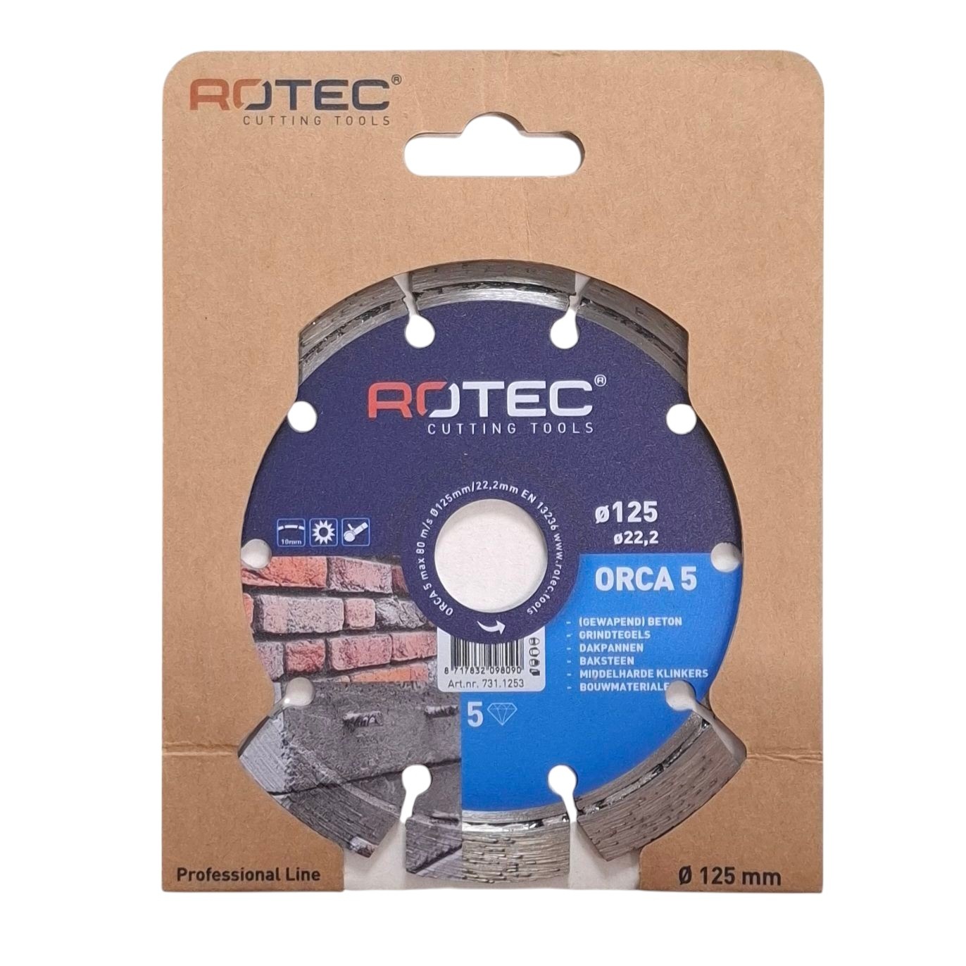 Rotec Diamant zaagblad ORCA 5 ø125xø22,2