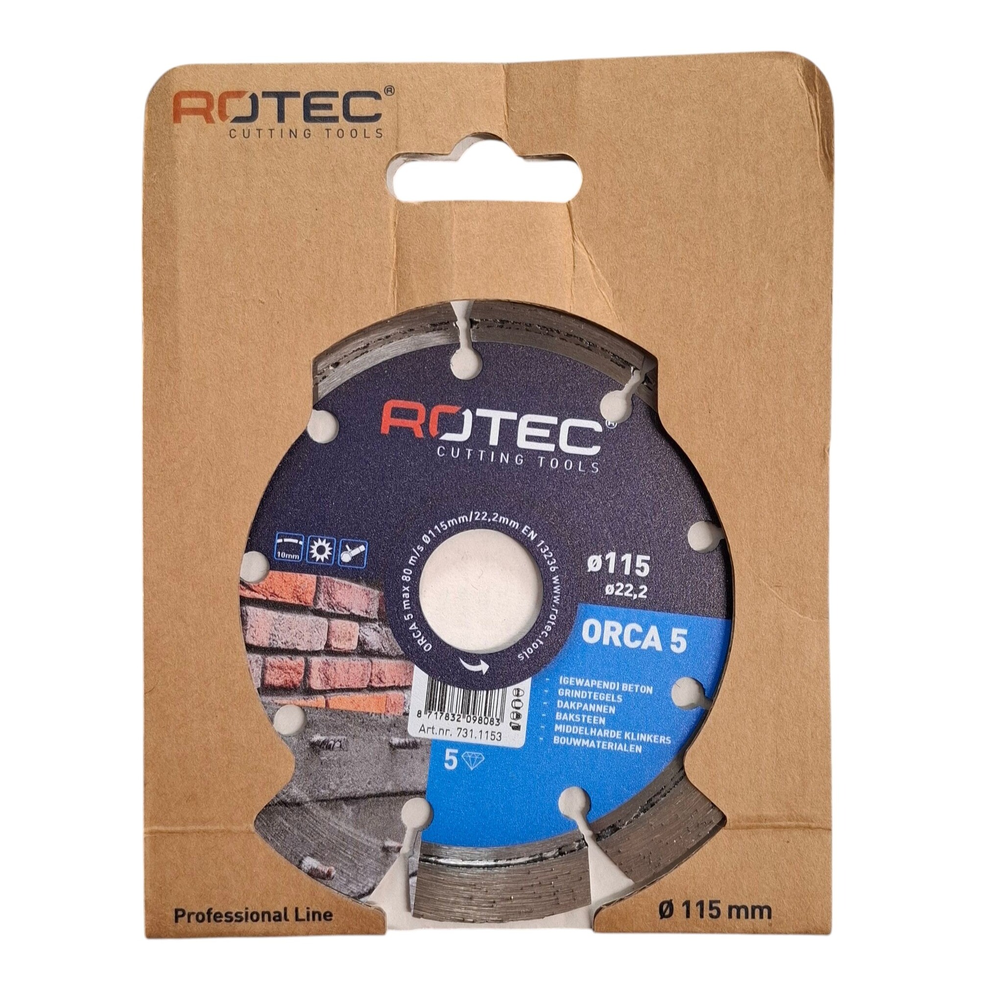 Rotec Diamant zaagblad ORCA 5 ø115xø22,2