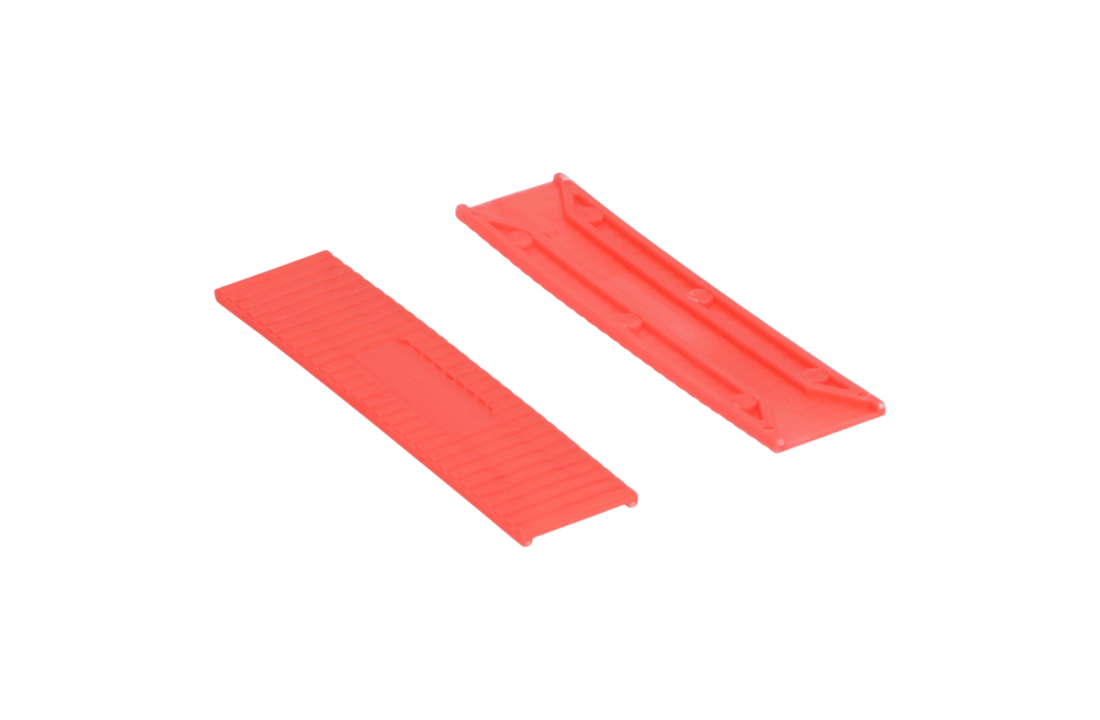 Kunststof Tunnelblok 24x3 mm rood - 100 stuks